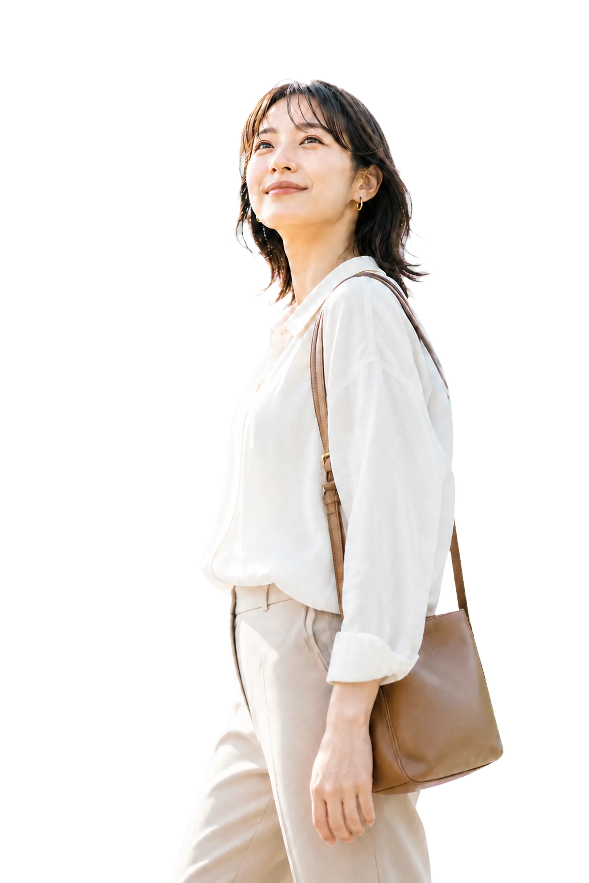 次のキャリアを見つめる女性